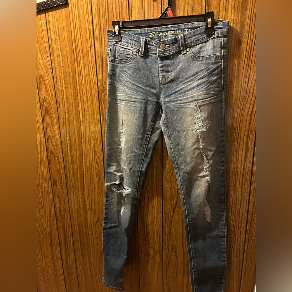 Distressed Blue denim Jeans